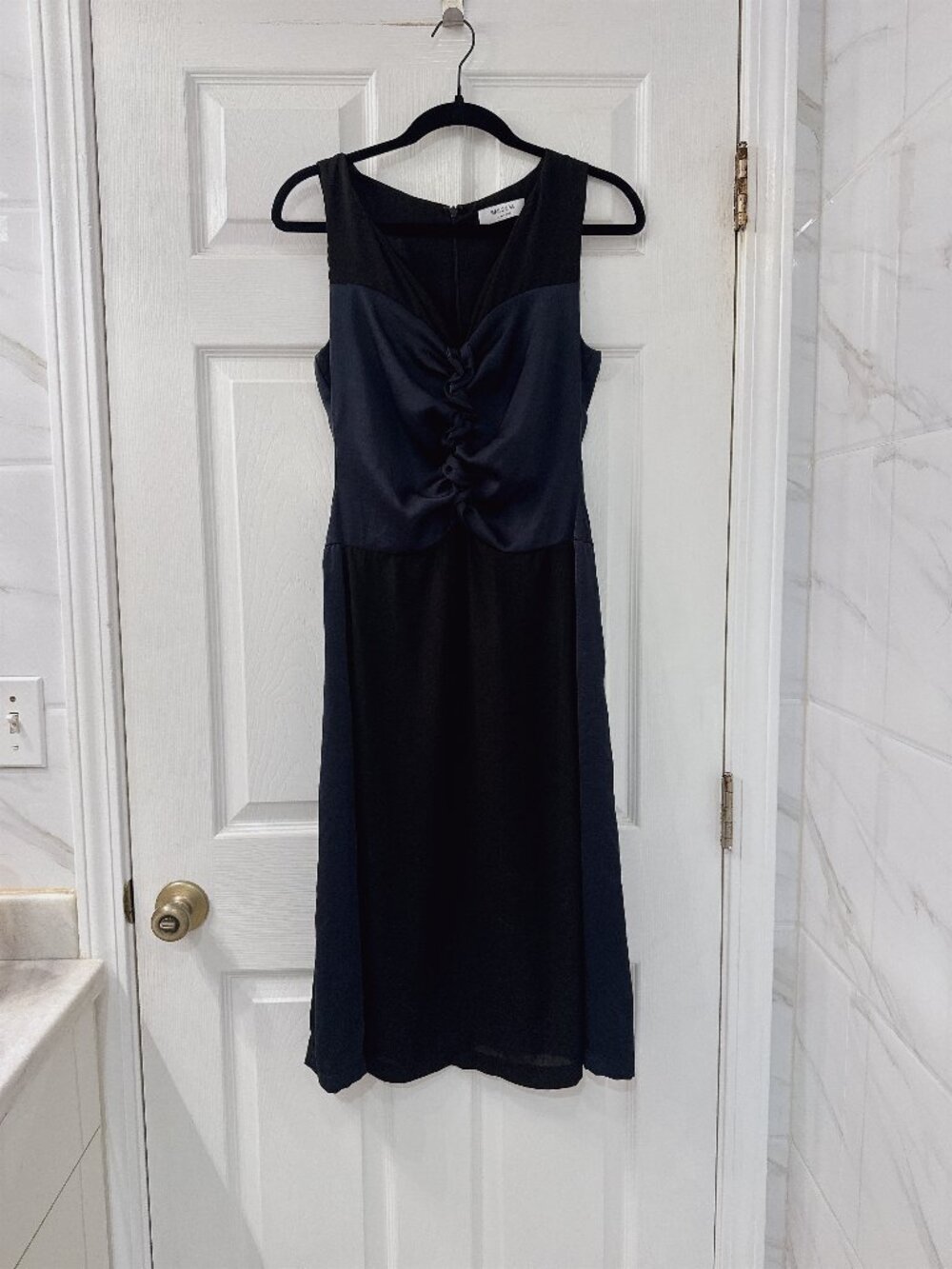 Bailey 44 Ruched Front Colorblock Dress